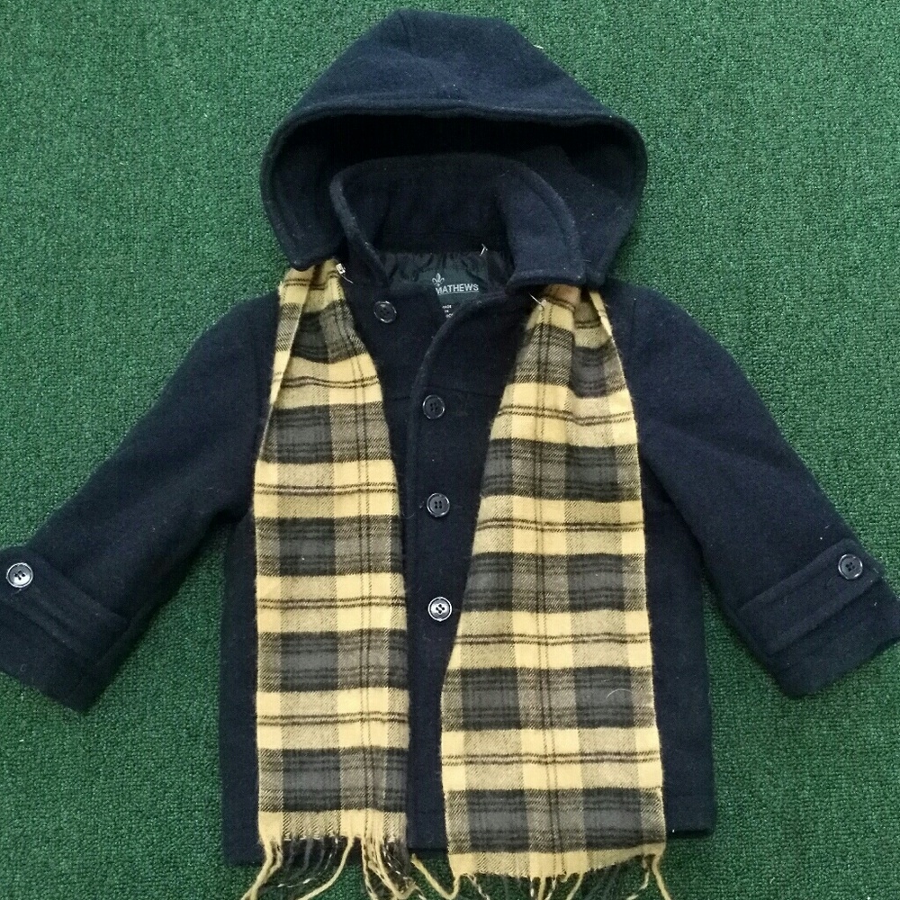 Boys 3T Brian Mathews Navy Pea coat